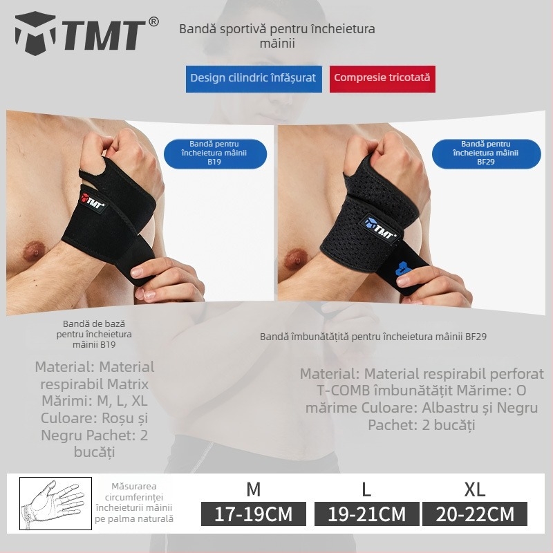 TMT protecție pentru încheietura – suport sportiv reglabil pentru baschet, badminton și volei
