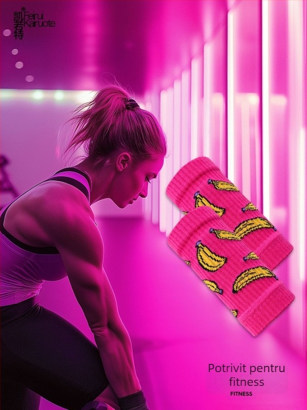Bandă de încheietură din bumbac, absorbantă de transpirație; pentru bărbați și femei; potrivită pentru badminton și tenis; pentru activități în aer liber: drumeții, camping, ciclism; personalizabil