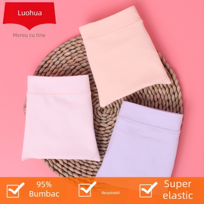 Lenjerie intimă din bumbac pentru femei 2118, culoare uni, talie medie, slip bikini