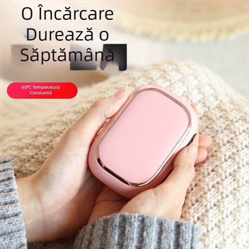 Încălzitor de mâini cu afișaj digital, portabil, în formă de labă de pisică, reîncărcabil