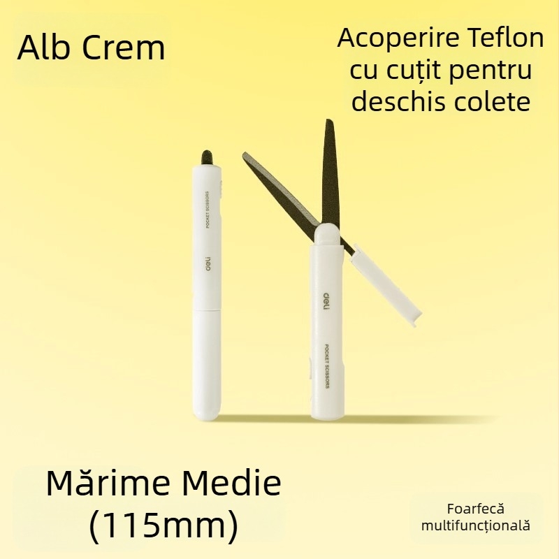Deli 6097-T cutter retractabil pentru deschiderea cutiilor, unealtă portabilă elegantă pentru uz casnic