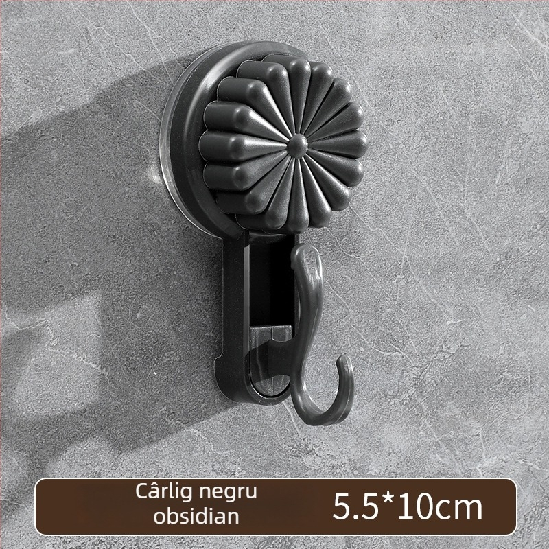 Cuier cu ventuză – prindere puternică, cârlig unic pentru haine, genți și chei, fără găurire, design minimalist modern, până la 1 kg