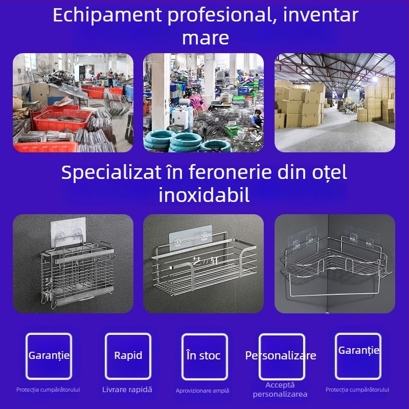 Cuier haine din oțel inoxidabil, fără găuri, pentru ușă, dormitor și baie