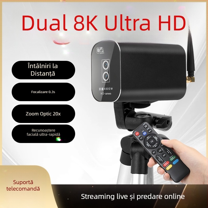 X9 cameră HD dedicată transmisiilor live, corp din aliaj de aluminiu, zoom optic 20x, 60 Hz, pentru diferite scene de livestream
