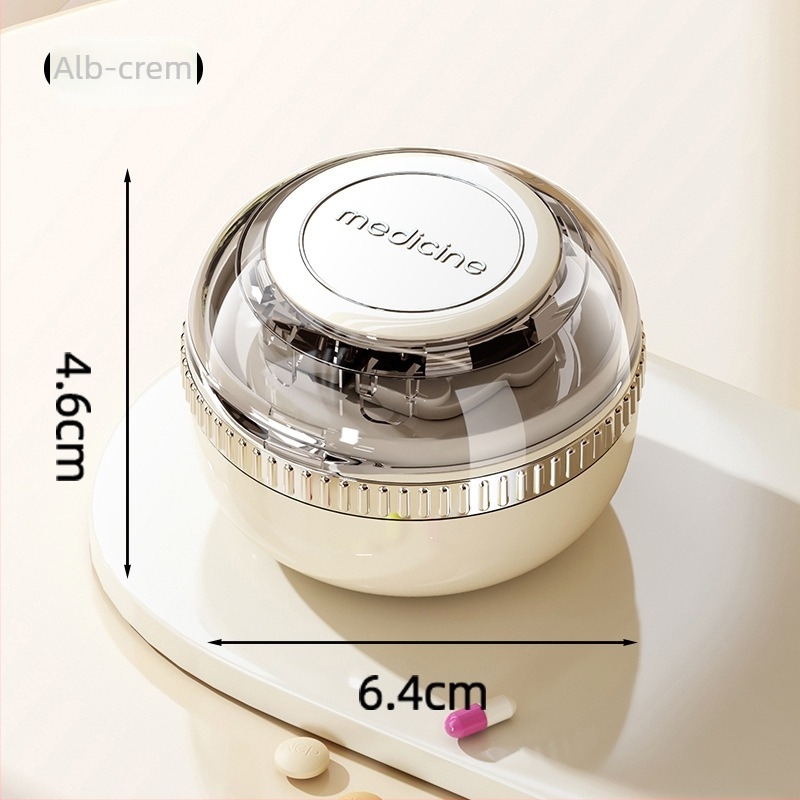 Cutie pentru pastile cu separator de precizie, cutie portabilă din oțel inox cu 3 compartimente