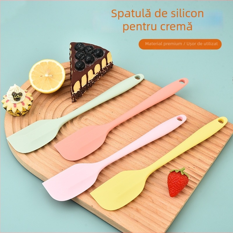 Spatulă din silicon Xionghai, mărime medie, pentru tigăi antiaderente, rezistentă la temperaturi înalte, pentru coacerea prăjiturilor