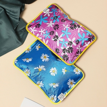 Pungă de apă caldă reîncărcabilă din țesătură mercerizată, design colorat, încălzitor de mâini portabil pentru iarnă