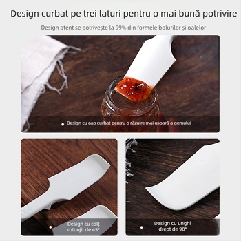 Spatulă din silicon pentru coacere și amestecarea cremei, ustensilă de bucătărie multifuncțională, spatulă mică pentru unt și borcane de gem