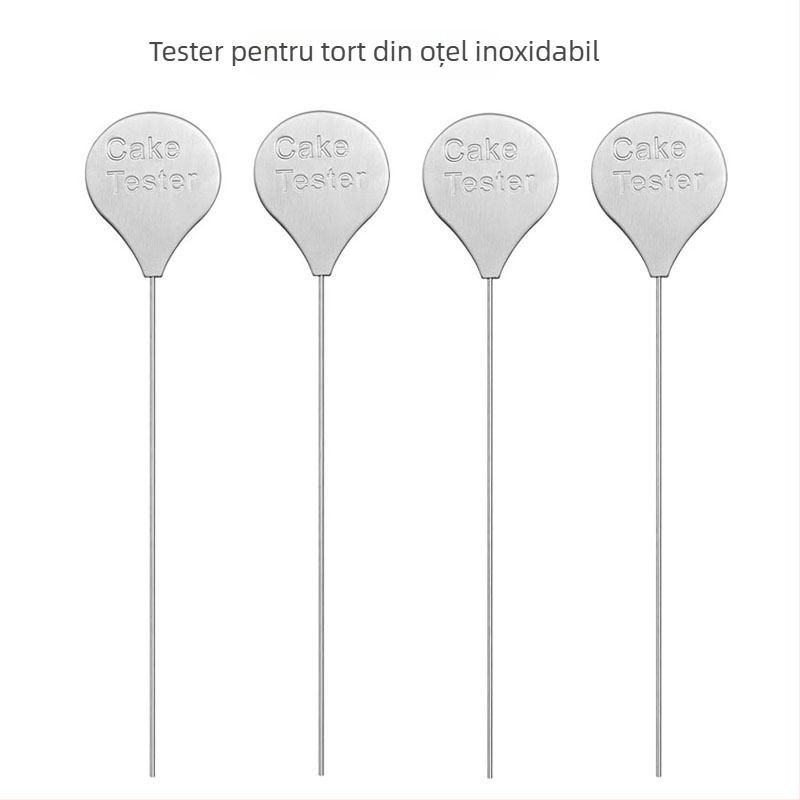 Tester pentru prăjituri din oțel inoxidabil, ac de testare și bețișor de amestecare pentru coacere