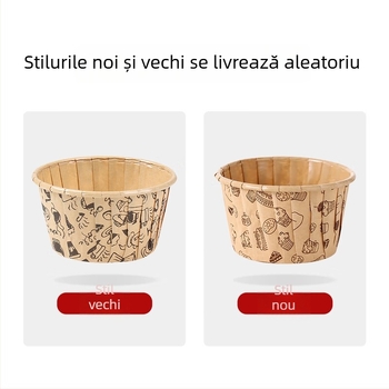 Set de 100 forme din hârtie laminată pentru brioşe, margine rulată, rezistente la ulei, pentru coacere acasă