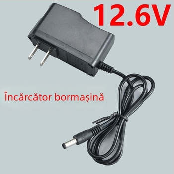 Încărcător baterie litiu 12.6V pentru unelte 12V, conector DC 5.5×2.5 mm, universal