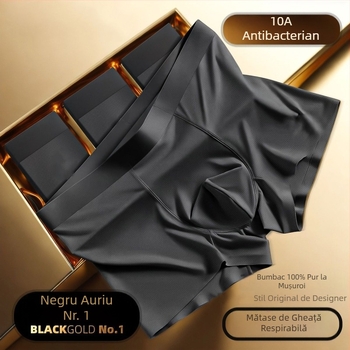 Ice Silk Boxeri bărbați, subțiri de vară, fără cusături, respirabili, grafit