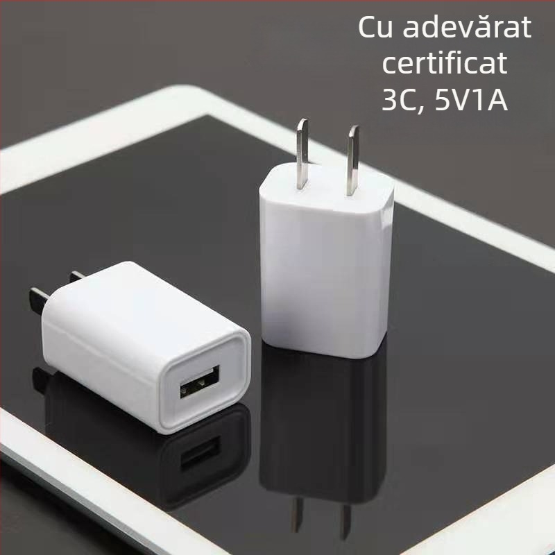 Adaptor USB 5V 1A, încărcător pentru telefon, certificat 3C, compatibil cu Apple, Xiaomi, Huawei, Oppo