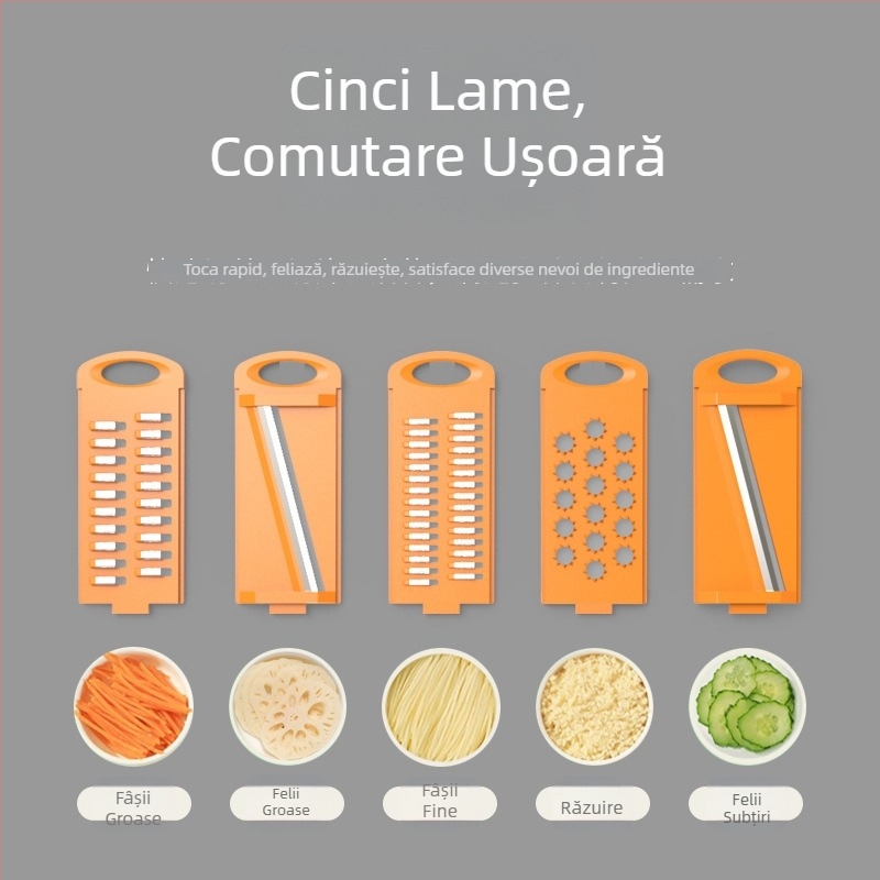 Li Ren QCQ-3136 Tocător de legume multifuncțional — răzuitor pentru cartofi, rasnitoare și feliator