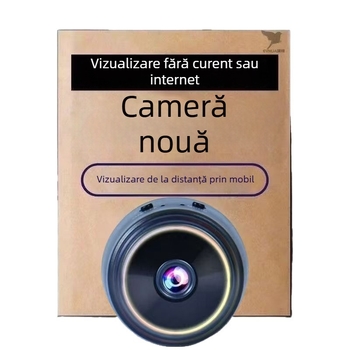 Cameră wireless HD de 24 ore, cu baterie încorporată, pentru monitorizare în interior și exterior, autonomie în timpul întreruperilor de alimentare