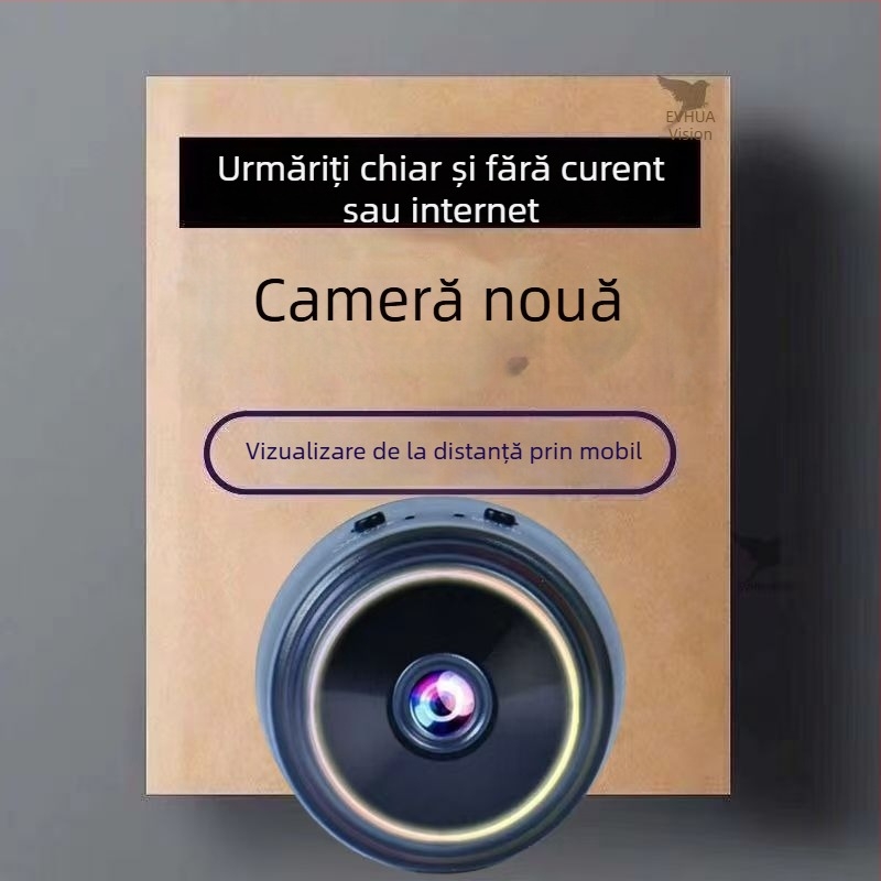 Cameră wireless HD de 24 ore, cu baterie încorporată, pentru monitorizare în interior și exterior, autonomie în timpul întreruperilor de alimentare