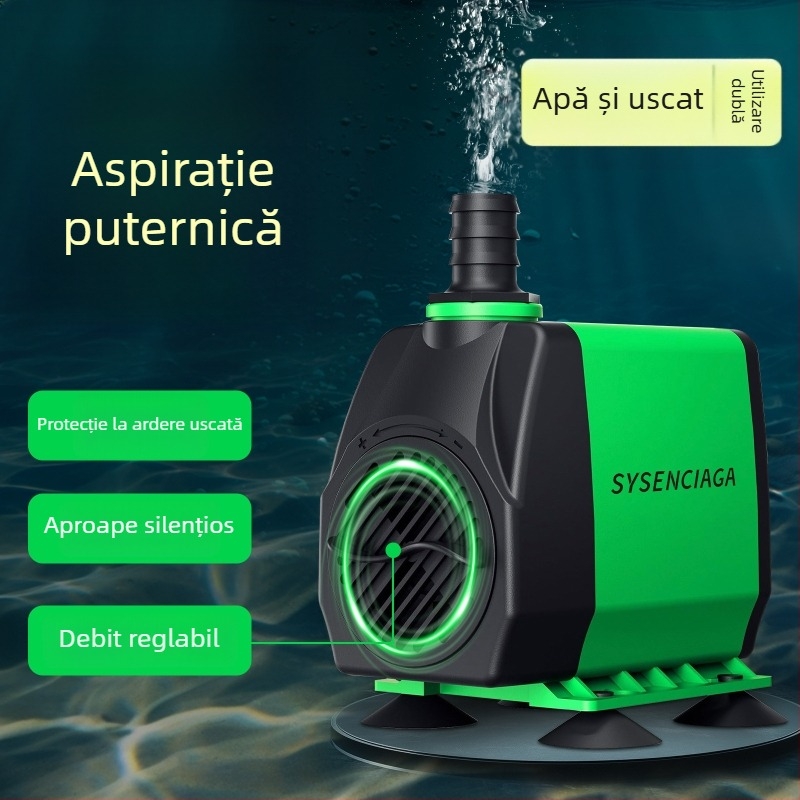 Pompa submersibilă pentru acvariu 110V, pompă de circulație compactă, înaltă ridicare, funcționare silențioasă, eficiență ridicată pentru oxigenare