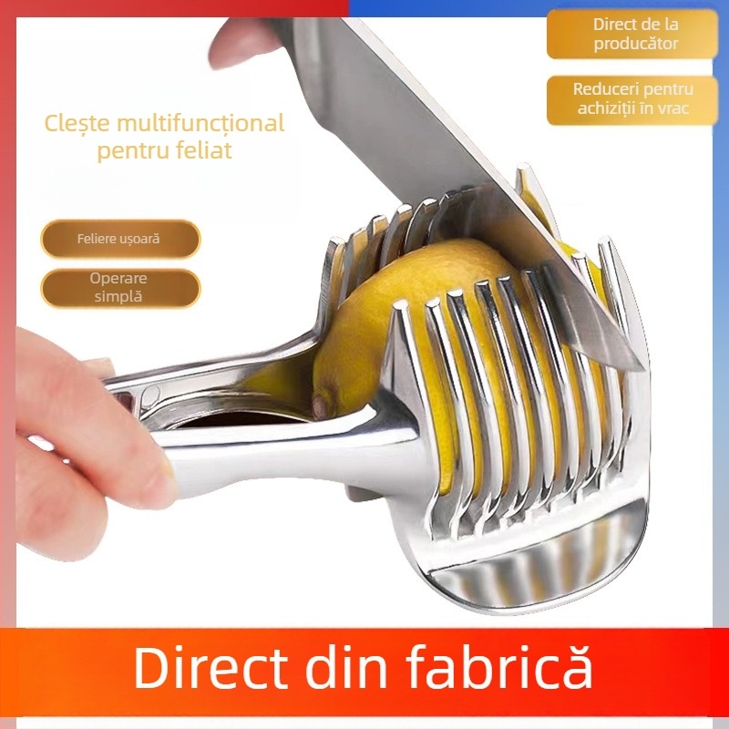 Feliator de lămâie și tăietor multifuncțional de fructe cu mâner pentru felii de roșii