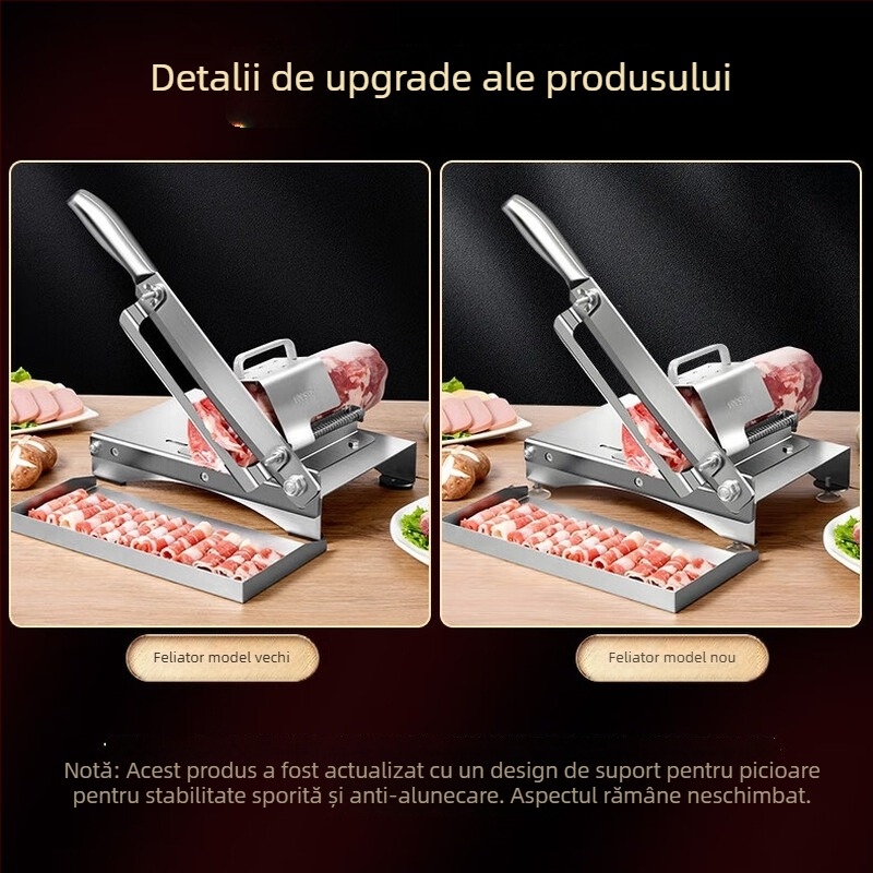 Feliator de carne din oțel inoxidabil 304, pentru uz casnic, multifuncțional, tăierea oaselor, felierea rulourilor de miel și vită