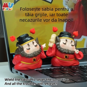 Zhong Kui decor de birou și ornament pentru consola centrală a mașinii pentru relaxarea stresului
