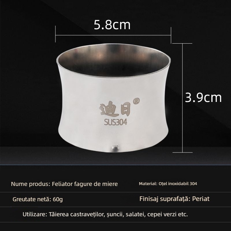 Tăietor julienne cu model faguri pentru ceapă, castravete, Celtuce și șuncă, din oțel inoxidabil 304, multifuncțional