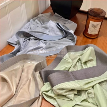 SP108# Boxeri bărbați din material Ice Silk, senzație de gheață, ultra-subțiri, respirabili, cu înaltă elasticitate, croială sport, în cutie cadou