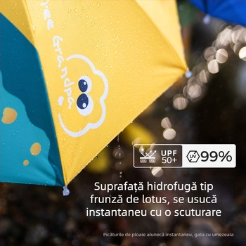 Umbrelă pentru copii cu mâner lung, pentru școală și grădiniță, sigură pentru băieți și fete, vârsta 2-3 ani