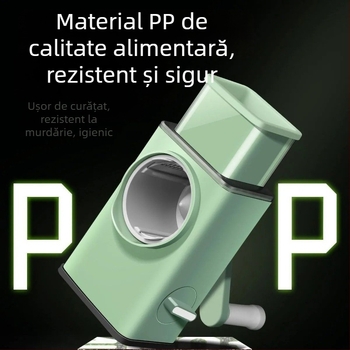 Tăietor manual de legume cu rolă – răzuitor multifuncțional, felii groase și subțiri, pentru cartofi și ridichi, oțel inoxidabil 430