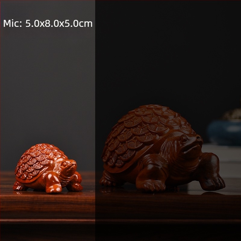 Țestoasă din abanos, sculptură din lemn – decor pentru casă și birou