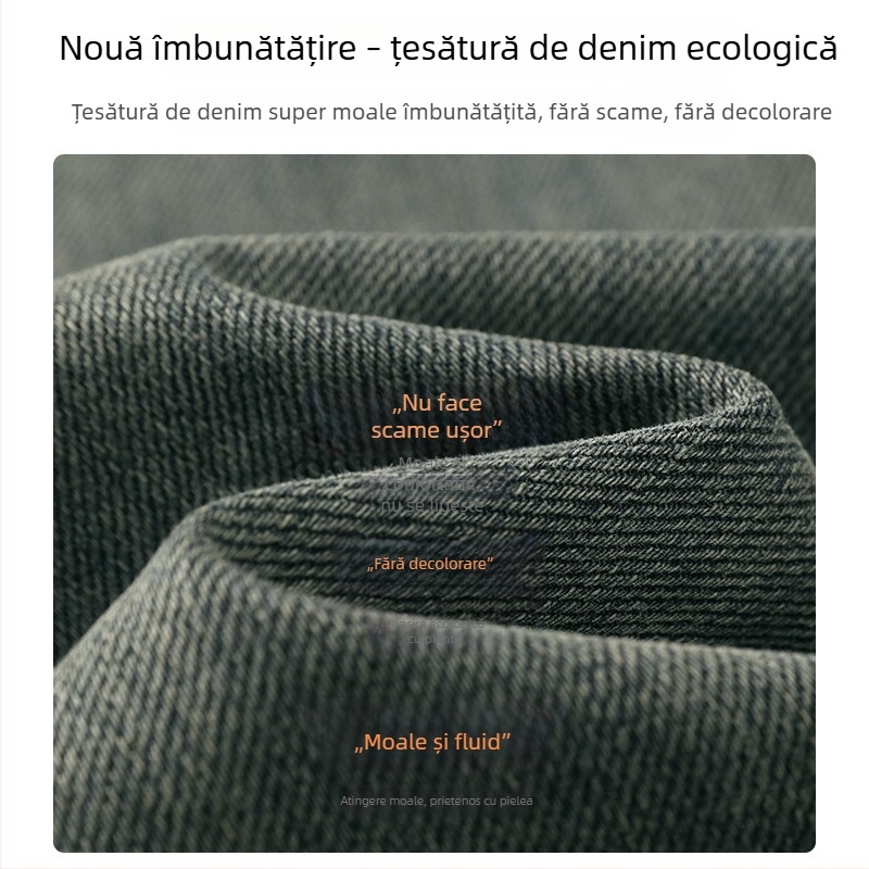Blugi de damă cu talie înaltă și croială largă, model 2026 primăvară-toamnă, croială lejeră, denim în stil american retro, croială dreaptă