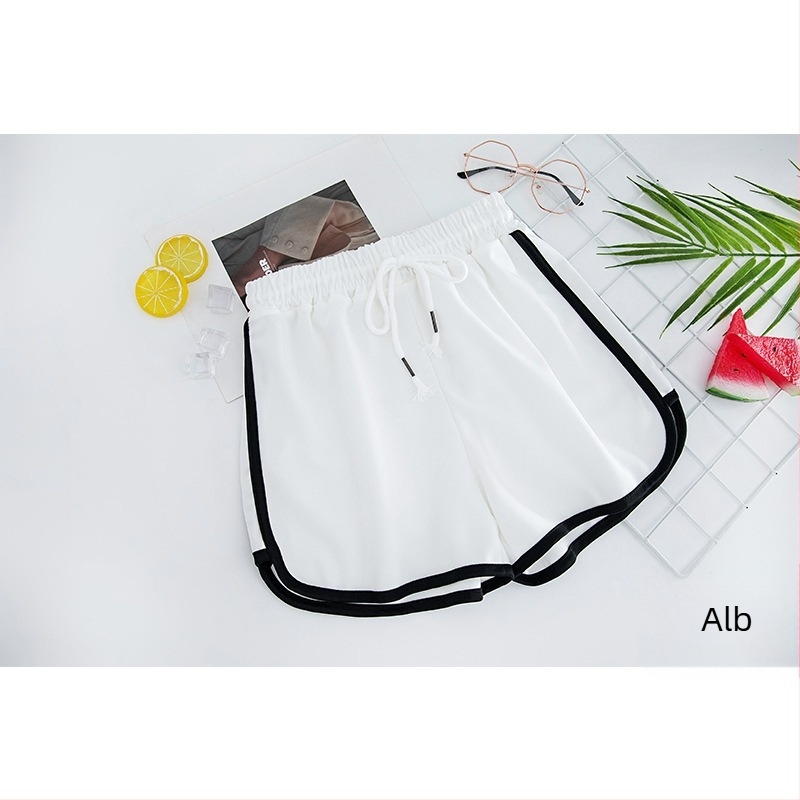 Pantaloni de vară pentru femei, ușori, stil A-line, lungime trei sferturi, talie înaltă, croială slim, casual, poliester