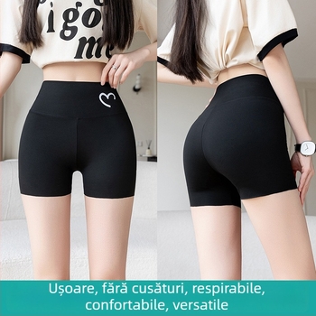 Pantaloni scurți de yoga pentru femei, lungime 3/4, ușori, croială slim, opaci, fără cusături, potriviți pentru a fi purtați ca strat exterior, plus size