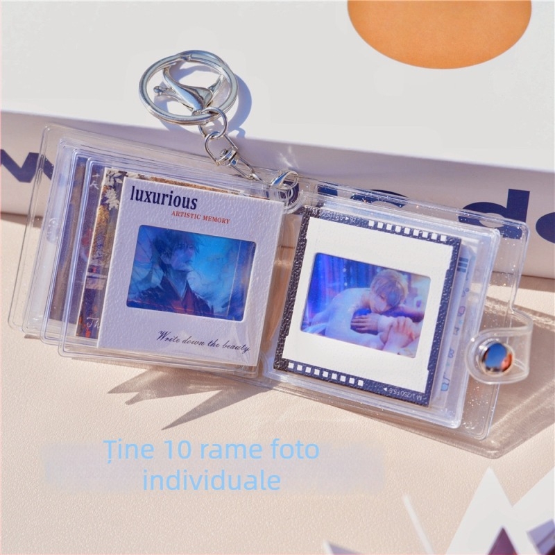 Breloc cu suport pentru film de 5 cm, husă protectoare și pandantiv PVC