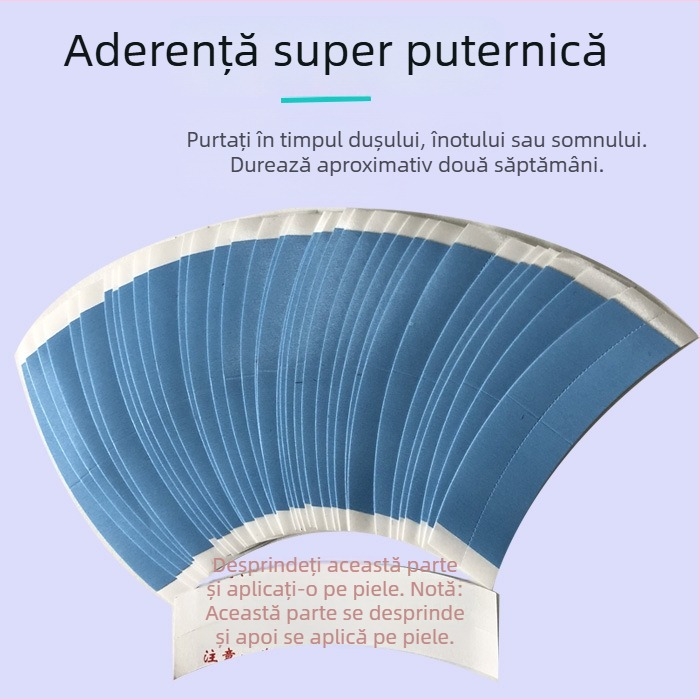 Film adeziv dublu pentru peruci – biocompatibil, impermeabil, rezistent la transpirație, aderență înaltă, bandă invizibilă pentru împletire păr