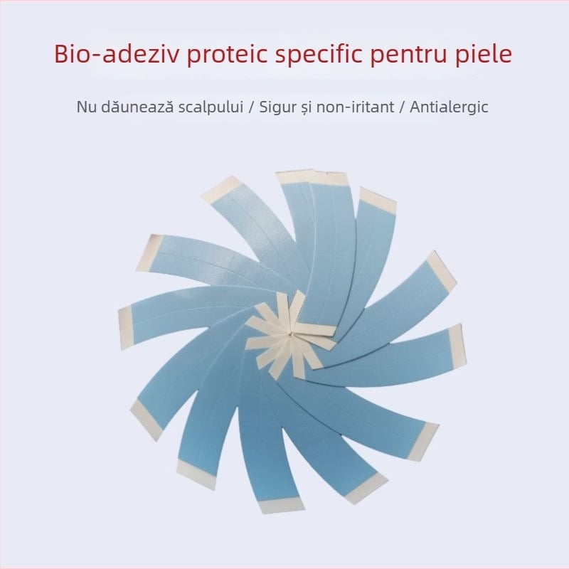 Film adeziv dublu pentru peruci – biocompatibil, impermeabil, rezistent la transpirație, aderență înaltă, bandă invizibilă pentru împletire păr