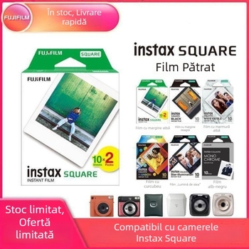 Hârtie fotografică pătrată Polaroid Square Series, compatibilă cu film SQ1 SQ6 SQ10 SQ20 SP3, margine albă de 4 inci