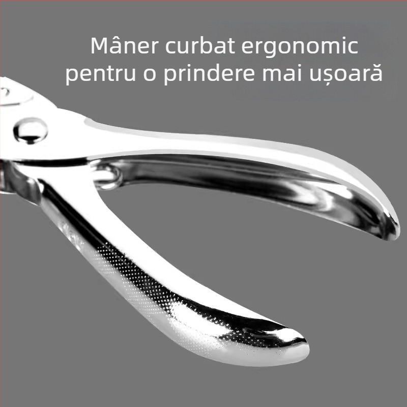 Deli 0114 Perforator manual pentru hârtie și carduri, gaură circulară unică, perforare și legare paginilor