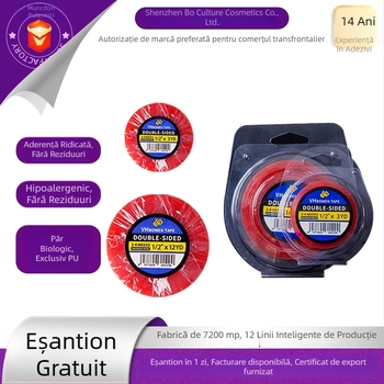 Bandă PU pentru peruci, fără urme, cu înaltă vâscozitate, bandă pentru extensii de păr, bucată de păr roșu, bandă pentru perucă, bandă bio patch
