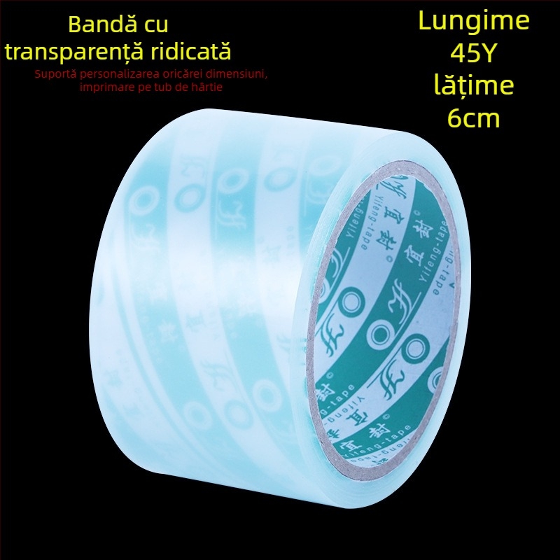Bandă de ambalat ultra-transparentă, personalizată, pe rolă mare, sigilare fără bule