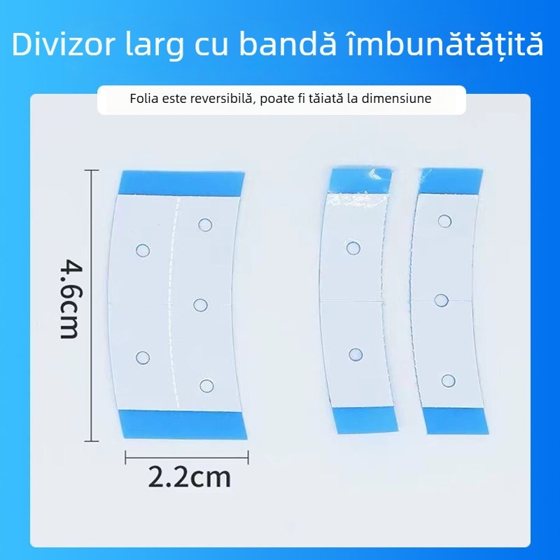 Bandă adezivă dublă față perforată, albastră, respirabilă, impermeabilă și rezistentă la transpirație