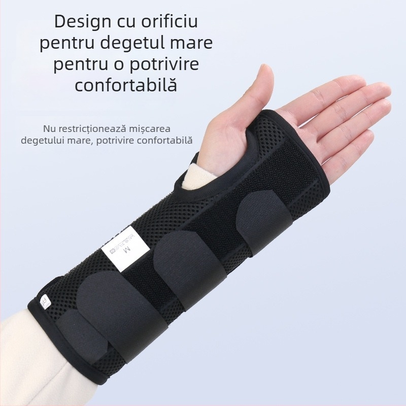 Orteza pentru încheietură cu placă din oțel – suport pentru articulația încheieturii, curele de prindere, protecție pentru încheietură