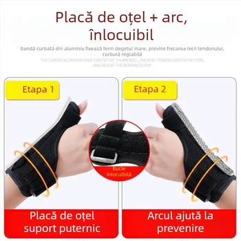 Sprijin pentru încheietura cu stabilizator pentru deget și degetul mare, protecție pentru tendoane, mănușă de protecție pentru utilizarea la mouse