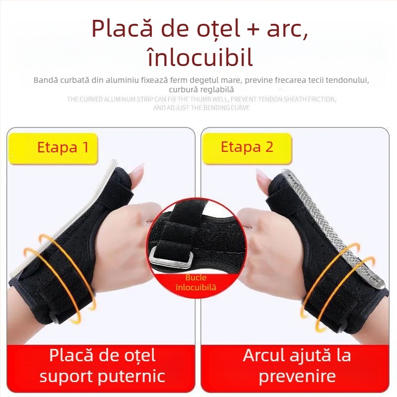 Sprijin pentru încheietura cu stabilizator pentru deget și degetul mare, protecție pentru tendoane, mănușă de protecție pentru utilizarea la mouse