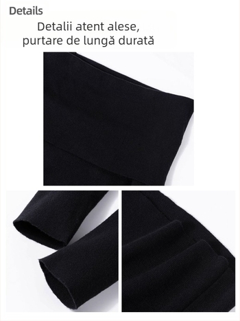 Set de iarnă pentru femei în stil coreean, costum din două piese cu palton, aspect elegant