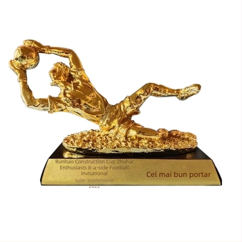 Trofeu pentru portar din rășină electroplacată, ornament pentru premii fotbal și decor de casă