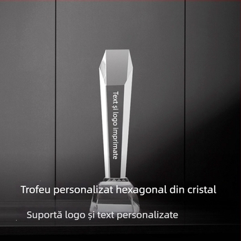 Trofeu de cristal, personalizare creativă pentru premii școlare și întâlnire anuală a companiei, premiu comemorativ pentru angajați și profesori remarcabili
