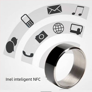 Inel NFC Bluetooth cu alimentare solară, multifuncțional pentru Android, senzor de temperatură, magie, rezistent la apă