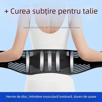 Centură sport pentru talie, unisex, respirabilă, susținere lombară pentru hernie de disc și efort