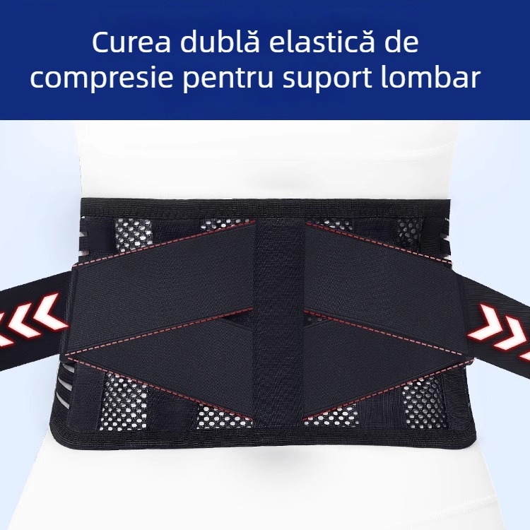 Centură sport pentru talie, unisex, respirabilă, susținere lombară pentru hernie de disc și efort