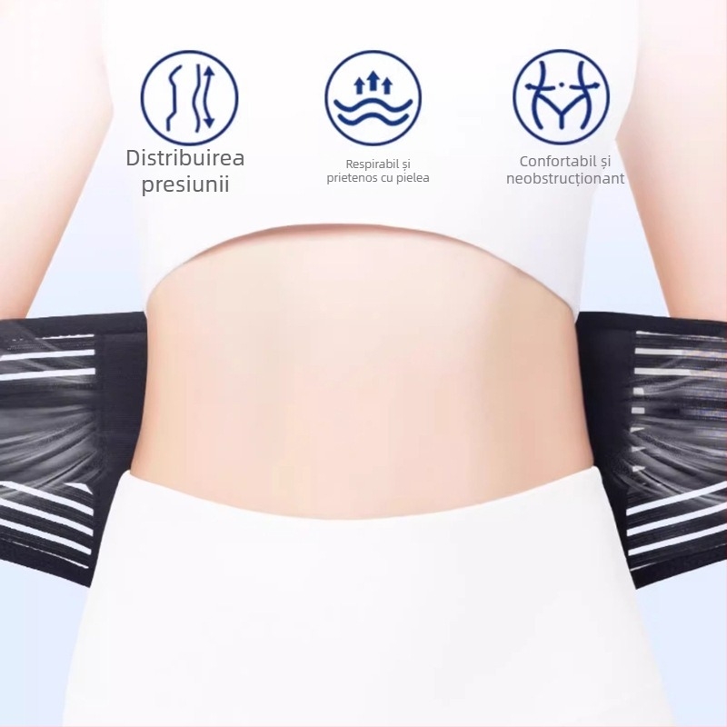 Centură sport pentru talie, unisex, respirabilă, susținere lombară pentru hernie de disc și efort